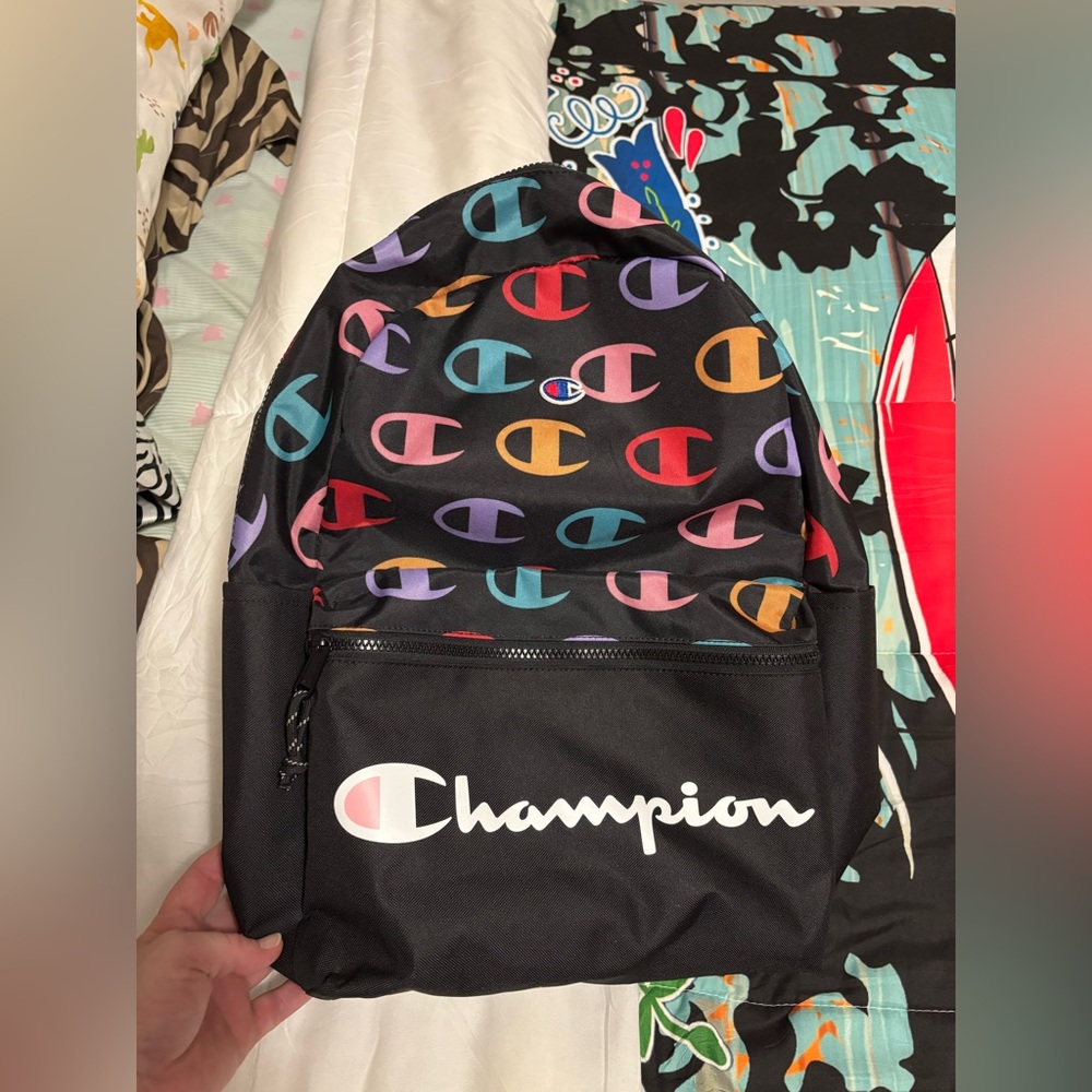 Champion rainbow logo book bag